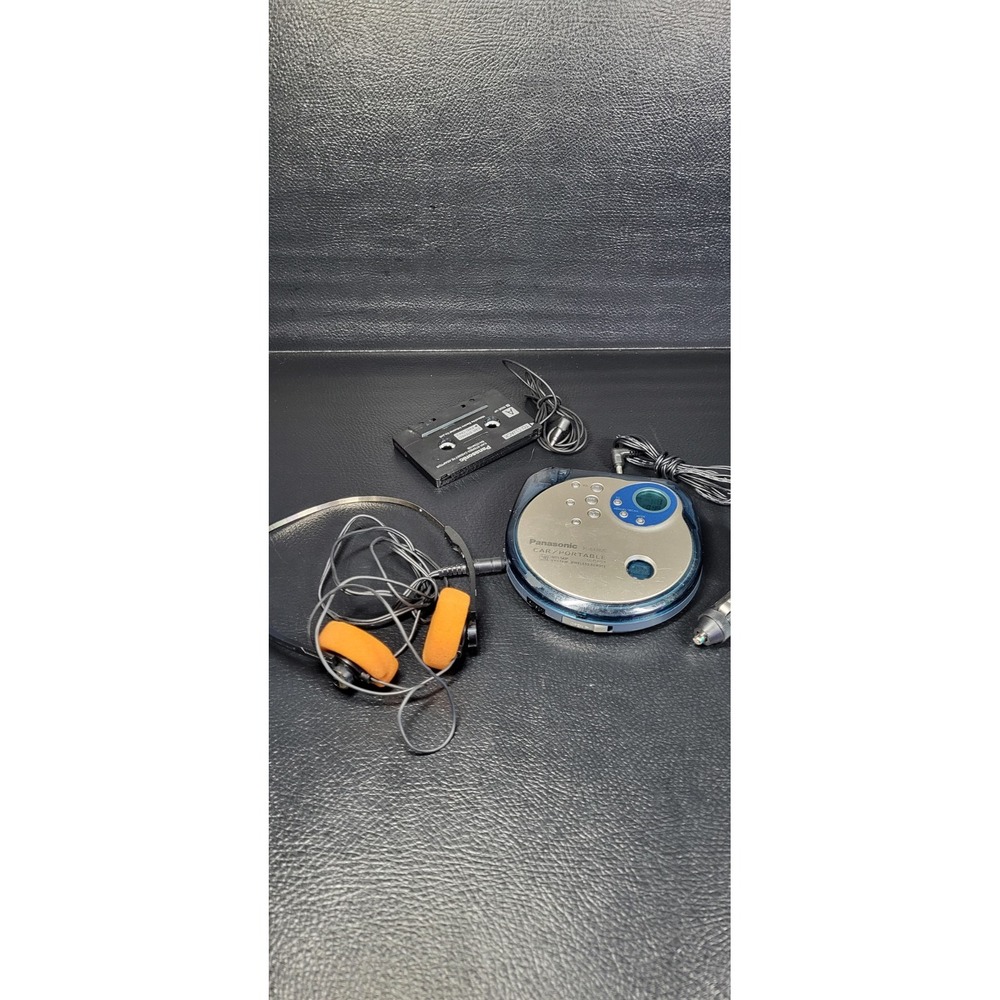 Panasonic SL-SX392C CD Player Portable W/Car Charger And Tape Adapt TESTED WORKS